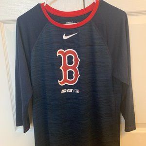 Never-worn, authentic Nike Boston Red Sox Dri-Fit 3/4 sleeve Women's Top